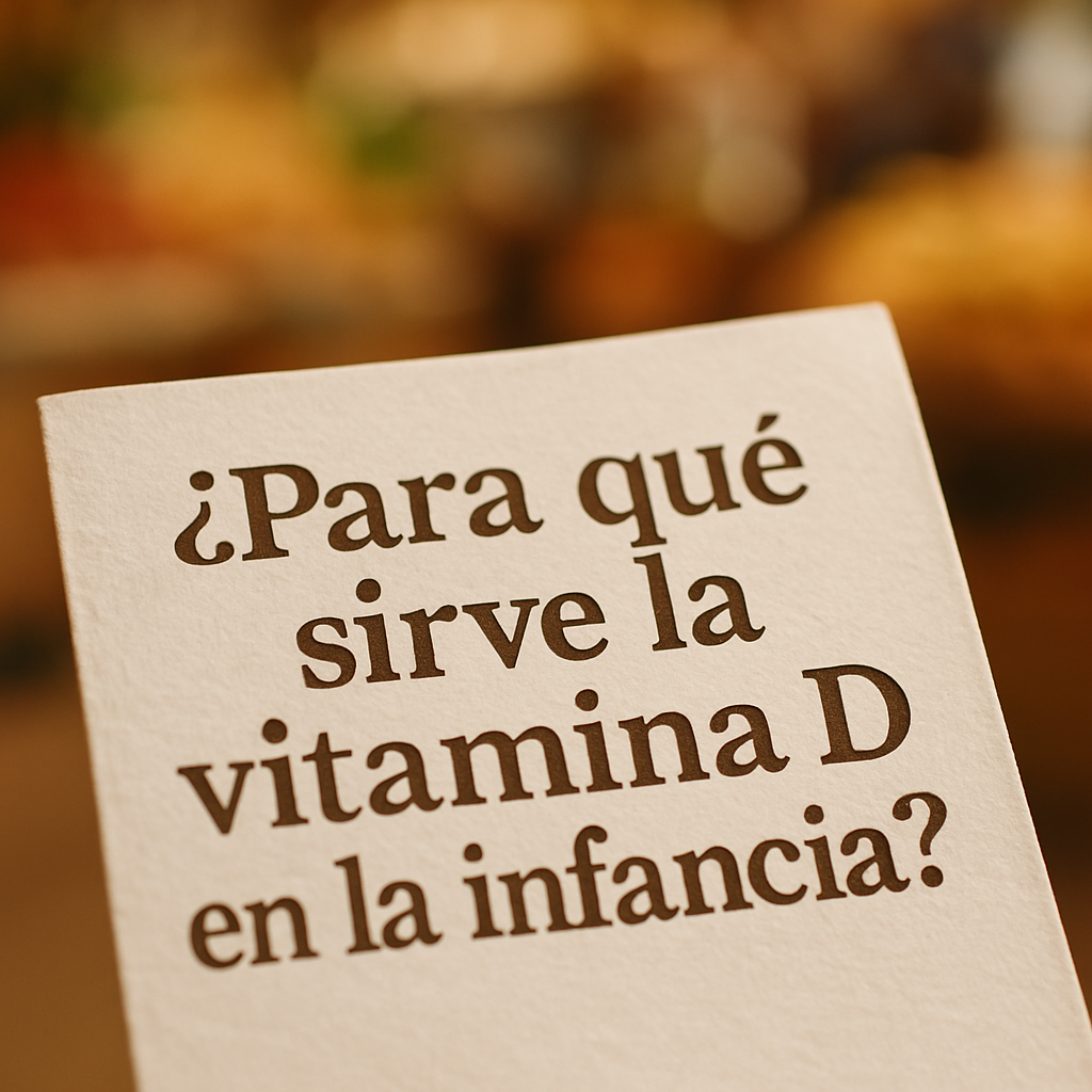 ¿Para qué sirve la vitamina D en la infancia?