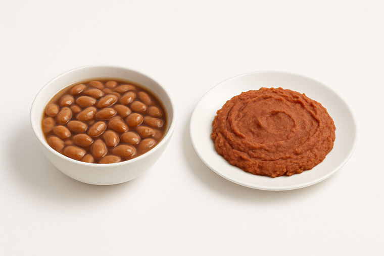 Frijoles de la olla o refritos: qué cambia