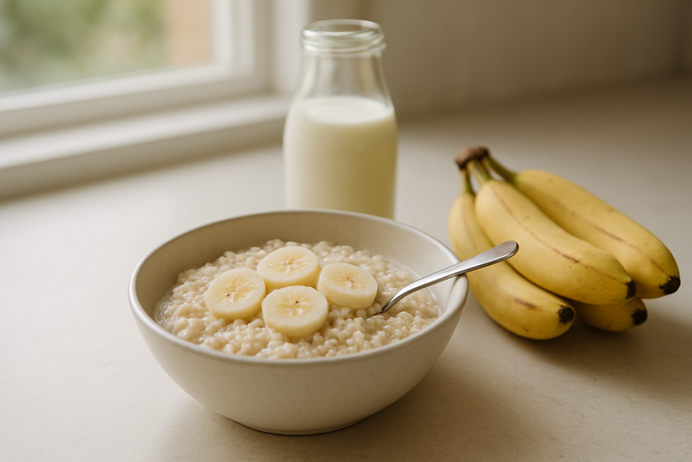 Avena con plátano