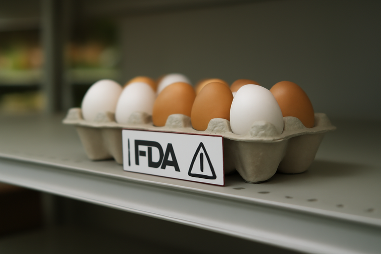 FDA anuncia retiro de casi 1.6 millones de docenas de huevos por posible salmonela